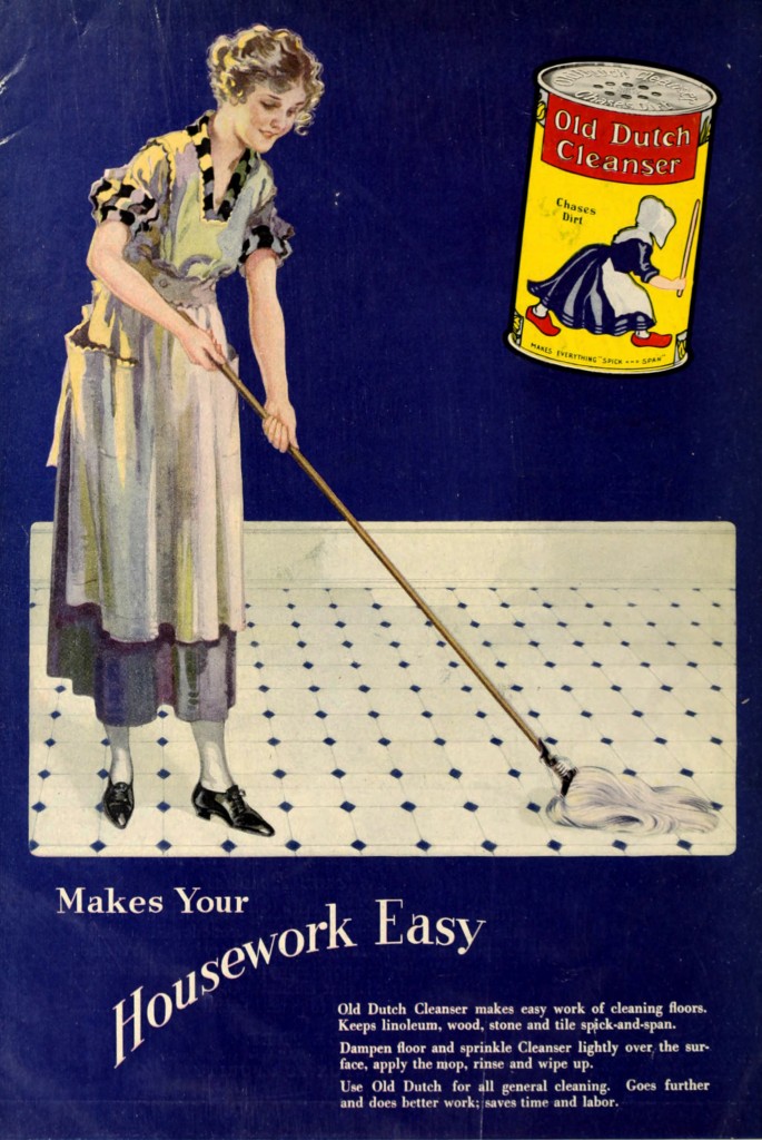 Old Dutch Cleanser Ad circa 1920 Makes Your Housework Easy