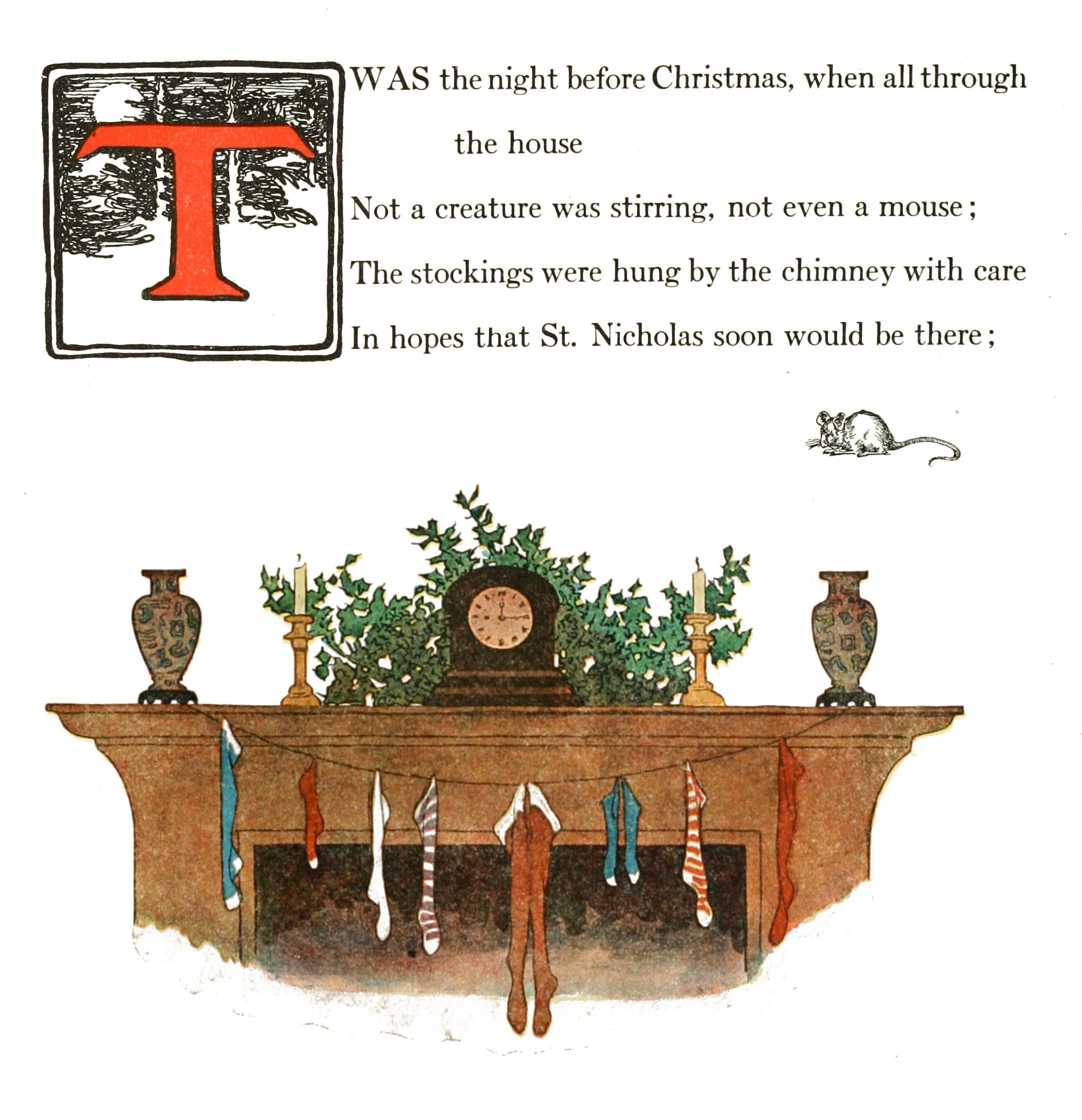 Twas the Night Before Christmas Story Panel 1 |