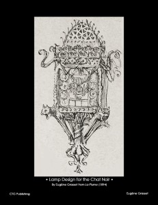 Eugene Grasset Le Chat Noir Cabaret Lamp Design