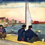 Waiting for Wind and Tide by Edward Penfield