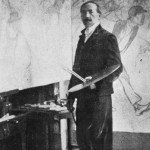 Théophile Steinlen in his studio