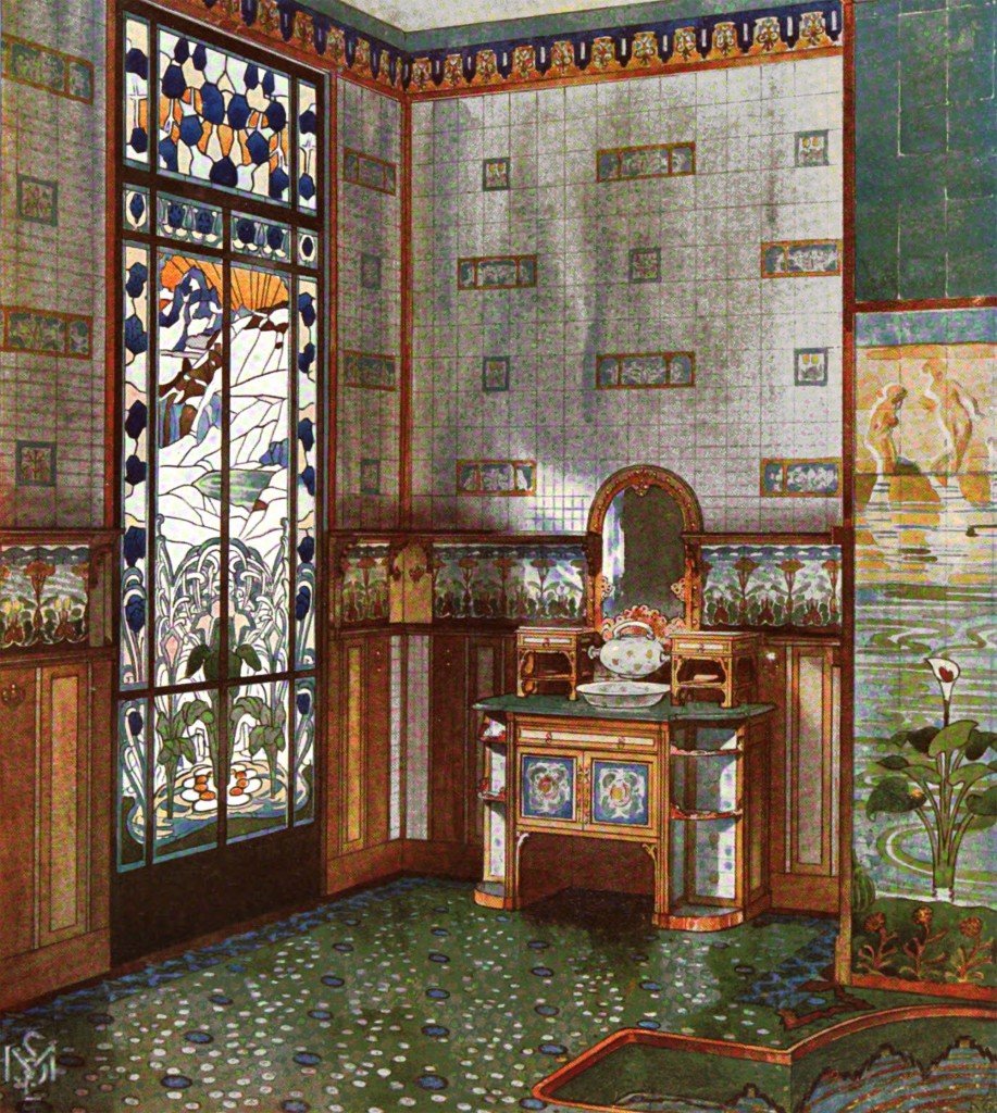 Bathroom Design by E. M. Simas c.1903