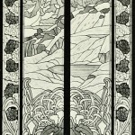 Art Nouveau Bathroom Window Design by E. M. Simas c.1903