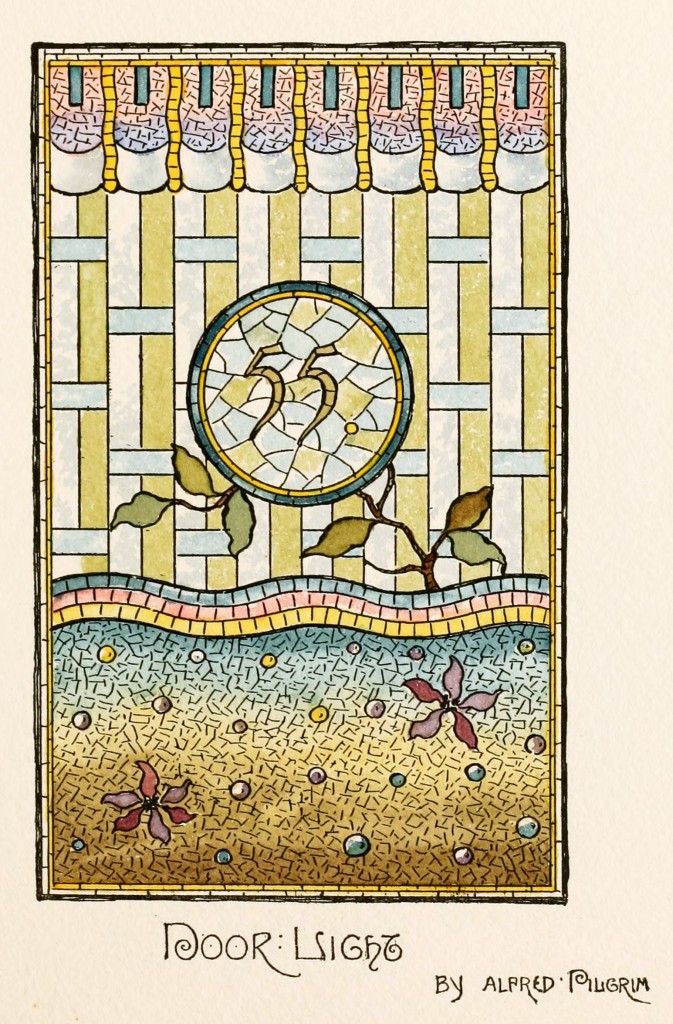 American Mosaic Art Glass Door Light Belcher 1886 Designed by Alfred Pilgrim