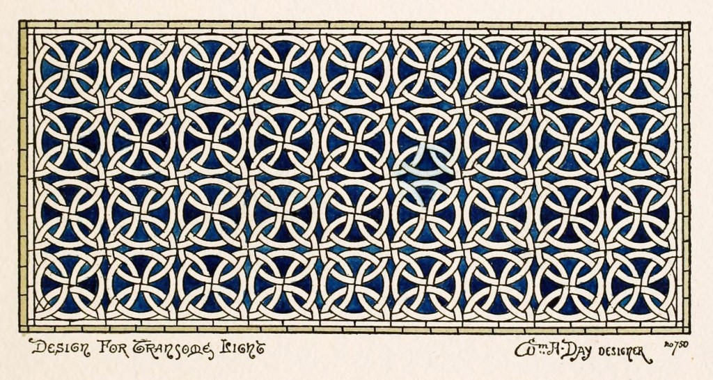 Mosaic Glass Art - Transome Light  - Belcher Mosaic Glass Co. 1886 - Desgined by Wm. H. Day