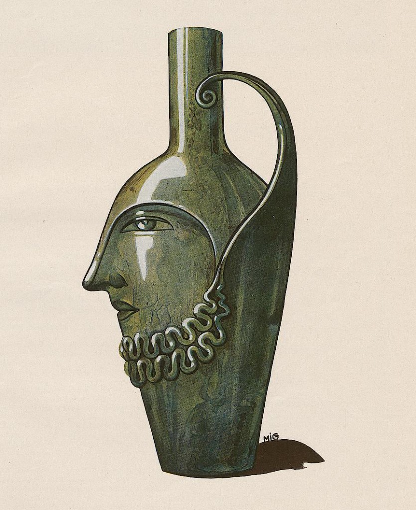 M.J.Gradl Pottery Vase circa 1897 as Illustrated in Kunst und Handwerk