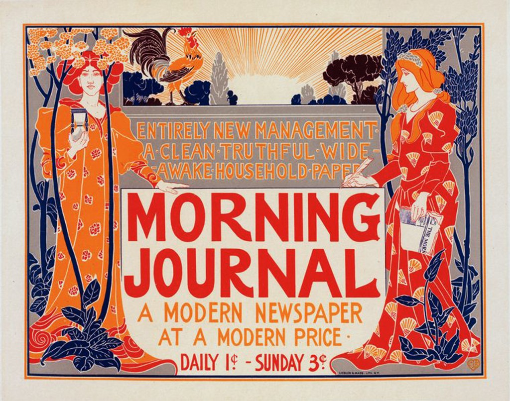 Morning Journal Ad circa 1900 by Louis Rhead