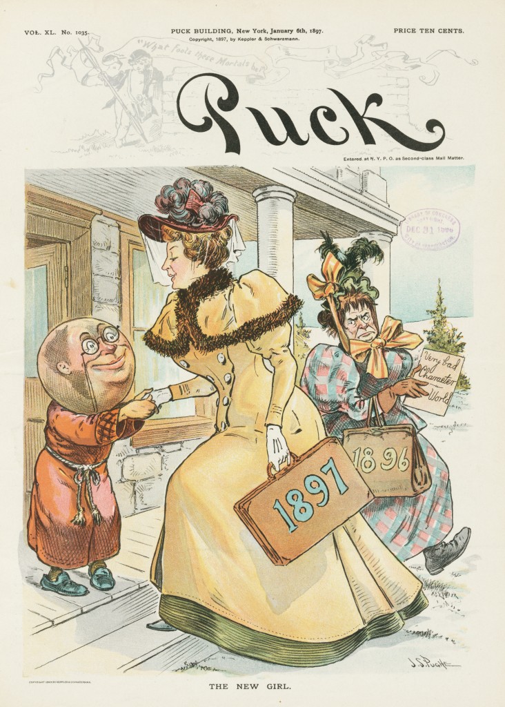 New Year's Cover circa 1897 from Puck Magazine by John S. Pughe