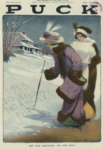 New Year's Cover Puck Magazine circa 1912