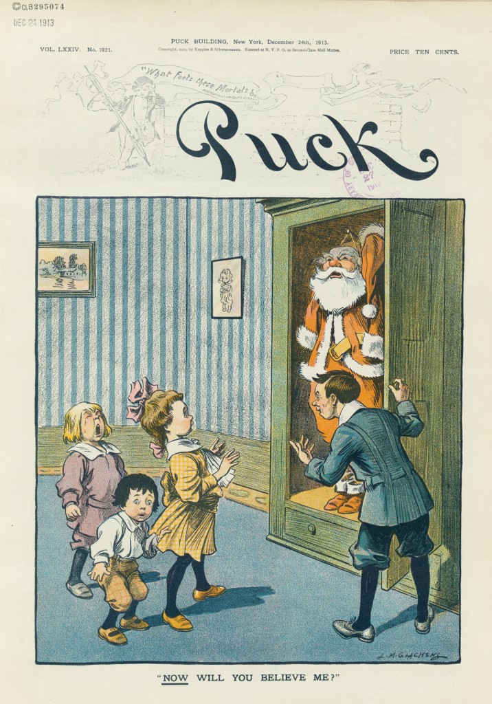 Santa Claus Puck Magazine circa 1913 by Louis M. Glackens
