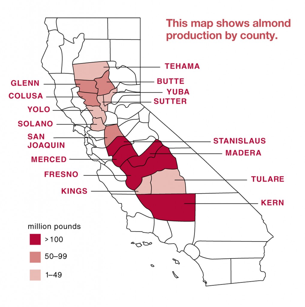 Almond Board of California - Almond Map