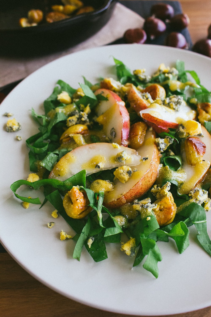 Fall Salad with Roasted Chestnuts by Amelia Crook
