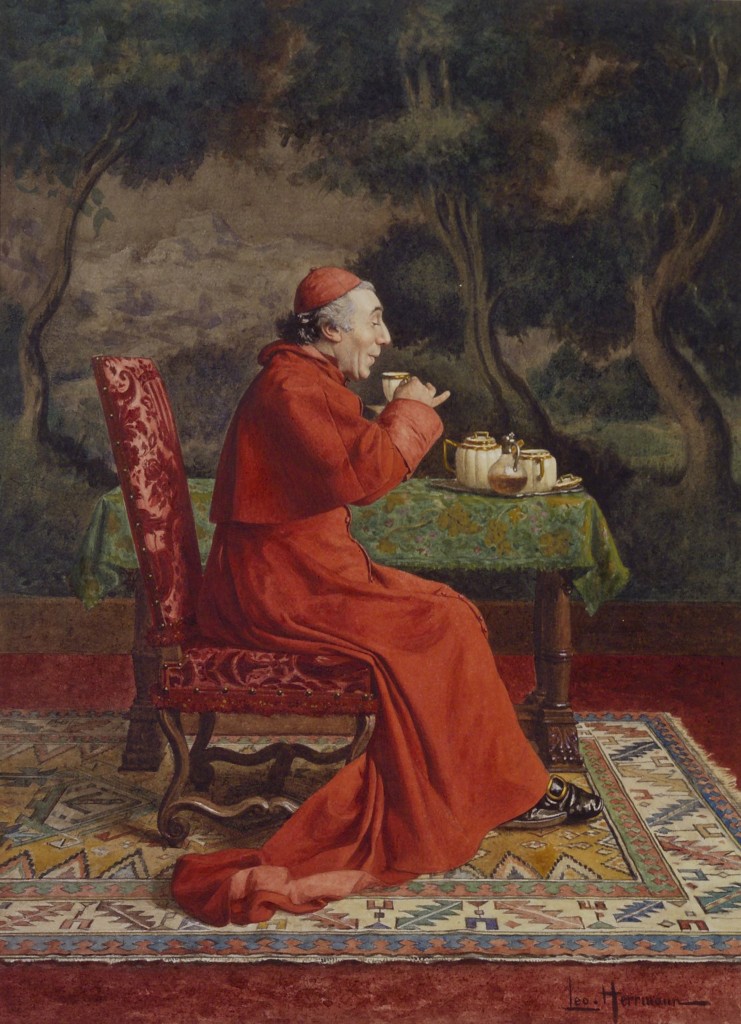 Cardinal Taking Tea by Léo Herrmann
