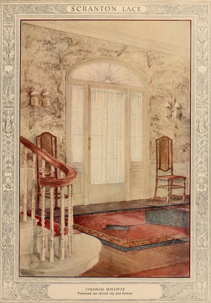 Colonial Hallway Interior Design The Scranton Lace Company circa 1918