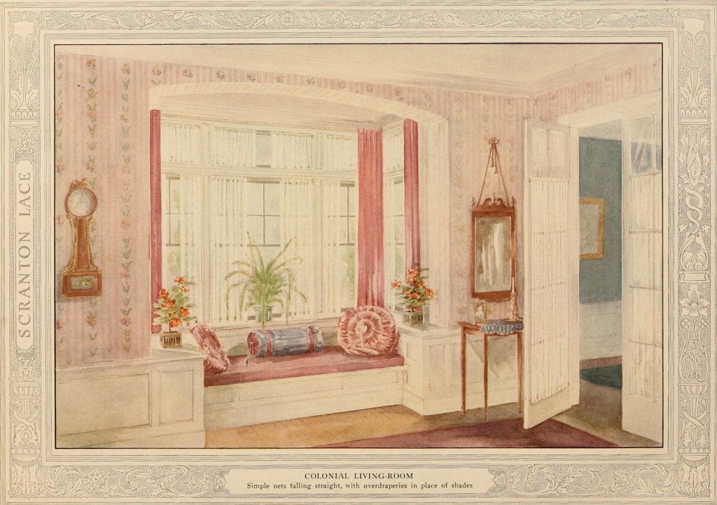 Colonial Living Room Interior Design The Scranton Lace Company circa 1918