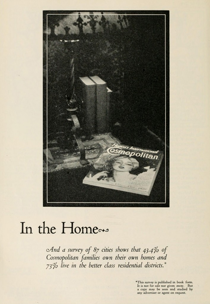 Cosmopolitan Magazine Trade Ad circa 1926