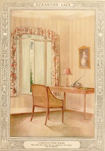 Desk and Chair Interior Design The Scranton Lace Company circa 1918