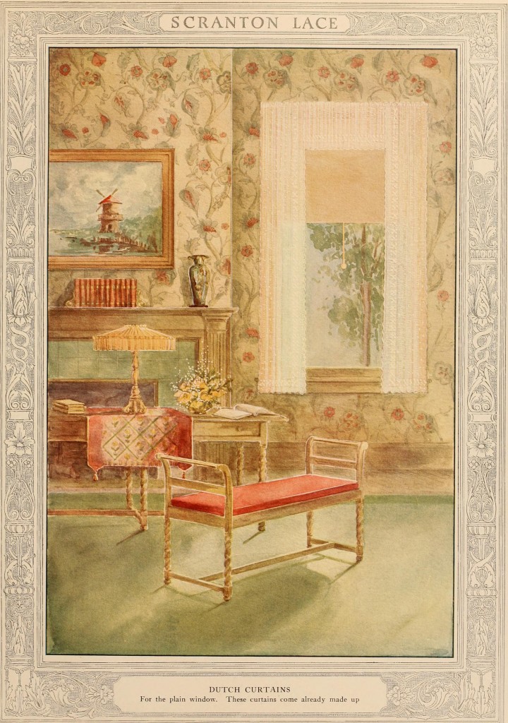 Dutch Curtains Interior Design The Scranton Lace Company circa 1918