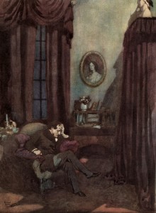 Edgar Allan Poe The Raven Illustration by Edmund Dulac circa 1912