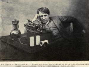 Thomas A. Edison Phonograph Portrait 1888