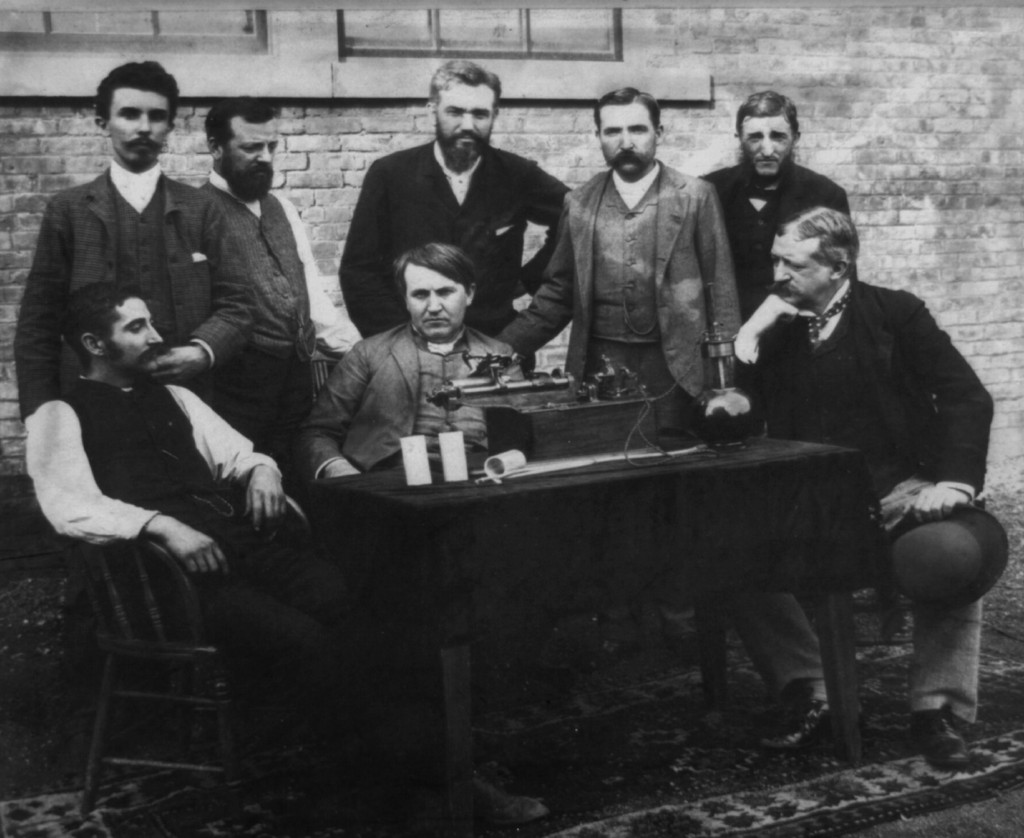 Edison Phonograph Group Pictures circa 1880s