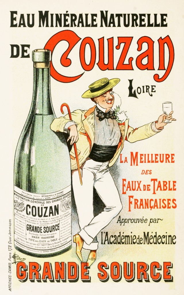 French Mineral Water Couza by Albert Guillaume 