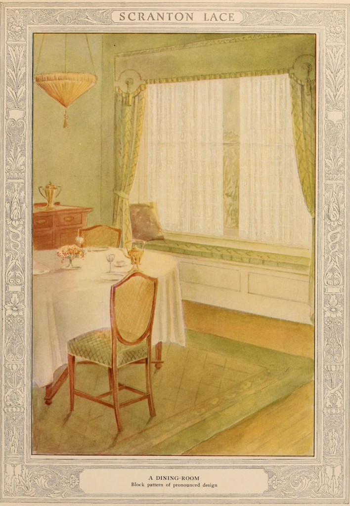 Green Dining Room Interior Design The Scranton Lace Company circa 1918