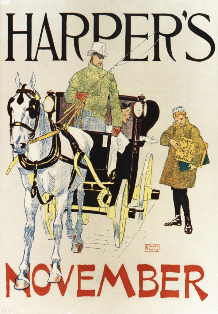 Harper's Magazine Cover for November 1893 by Edward Penfield