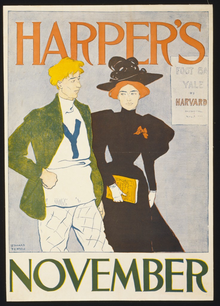 Harper’s Magazine Cover November 1894 by Edward Penfield