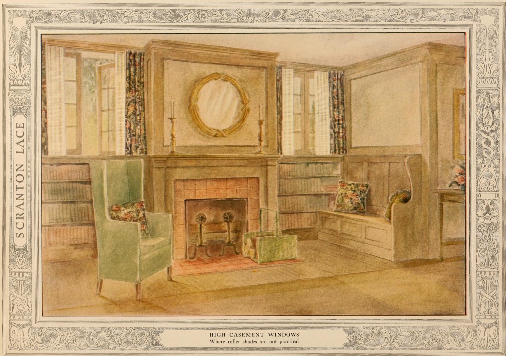 High Casement Windows Interior Design The Scranton Lace Company circa 1918