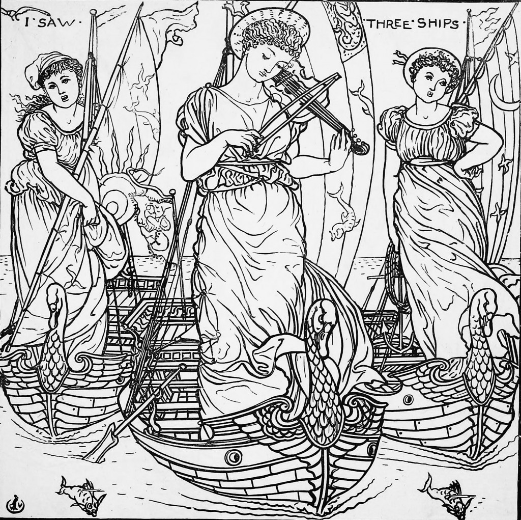 i-saw-three-ships-outline-illustration-by-walter-crane-circa-1889