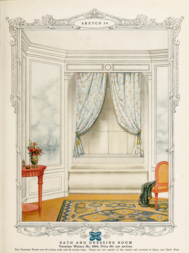 Bath and Dressing Room Design circa 1917 by Alfred Peats Co
