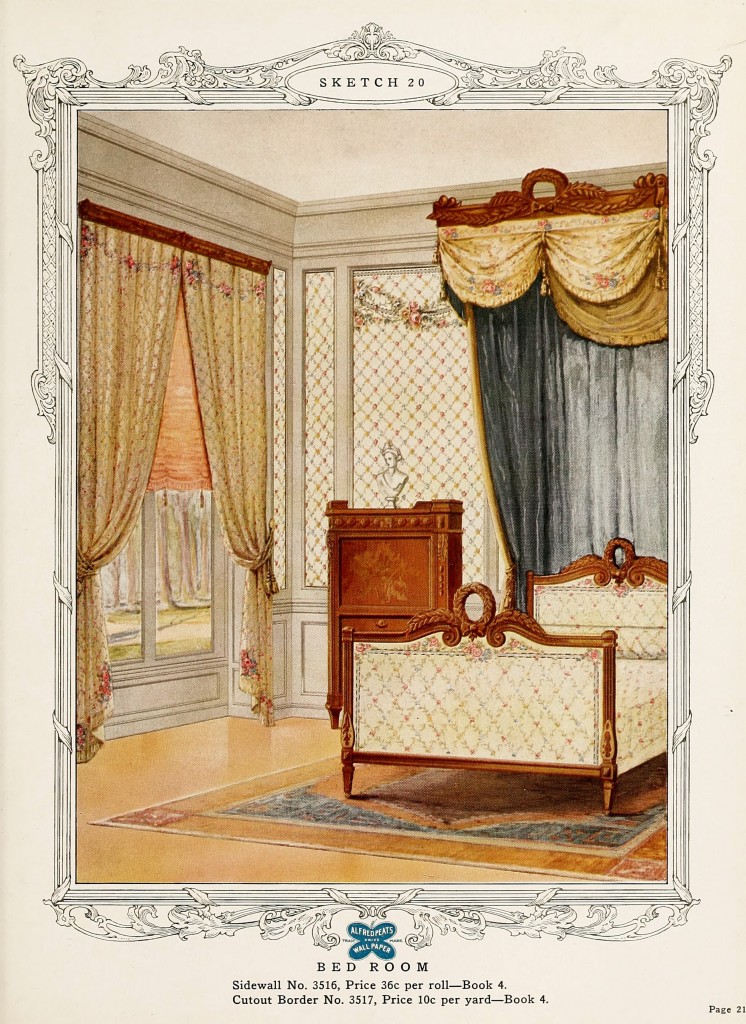 Bedroom Design circa 1917 by Alfred Peats Co