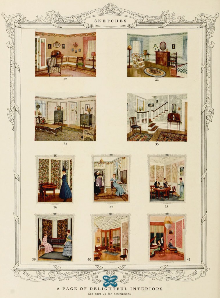 Interior Decoration Designs circa 1917 by Alfred Peats Co