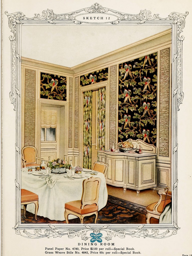 Dining Room Design circa 1917 by Alfred Peats Co
