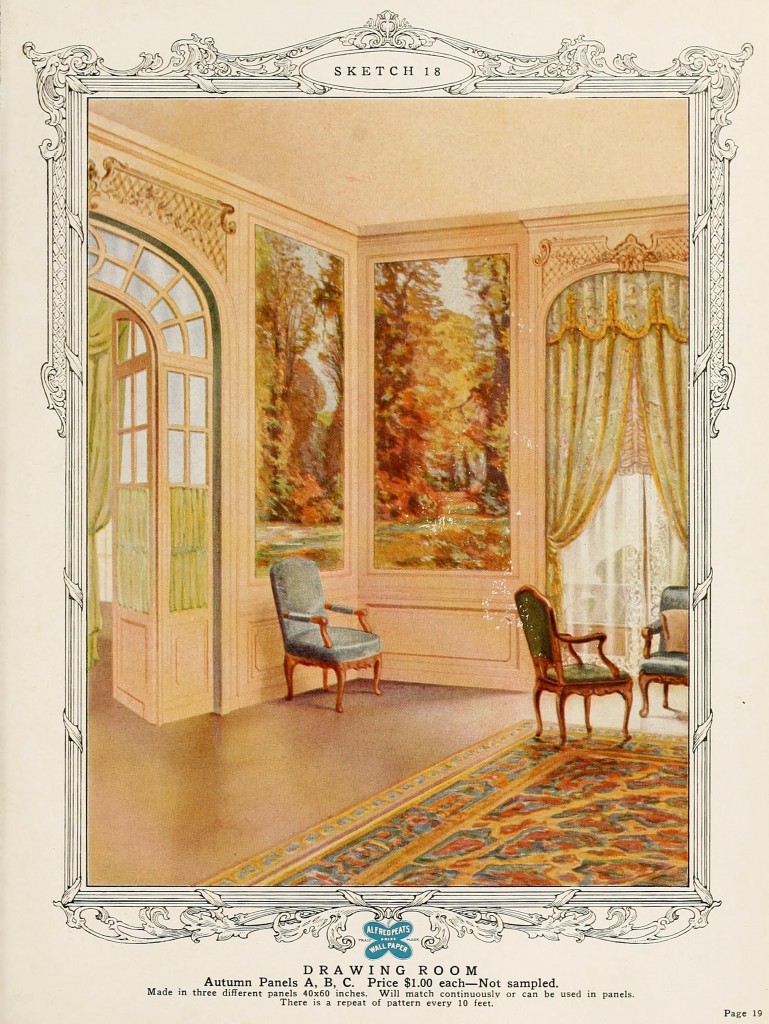 Drawing Room Design circa 1917 by Alfred Peats Co
