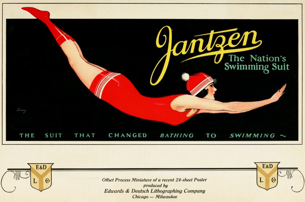 Jantzen Swimming Bathing Suit 1924 Ad by Edwards and Deutsch Lithography Co