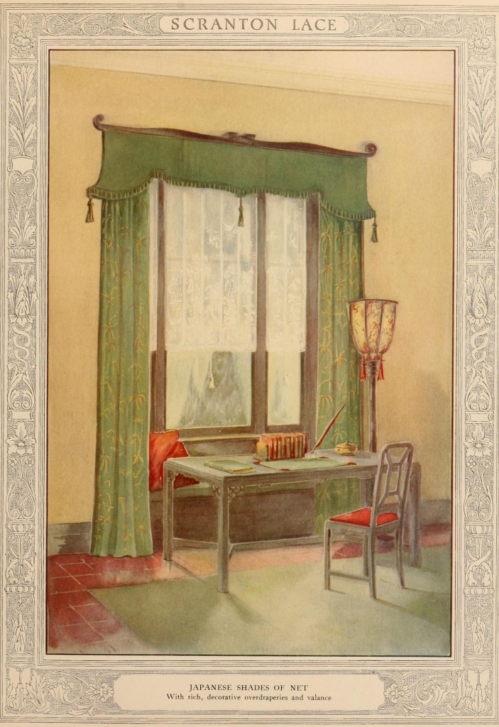 Japanese Shades Interior Design The Scranton Lace Company circa 1918