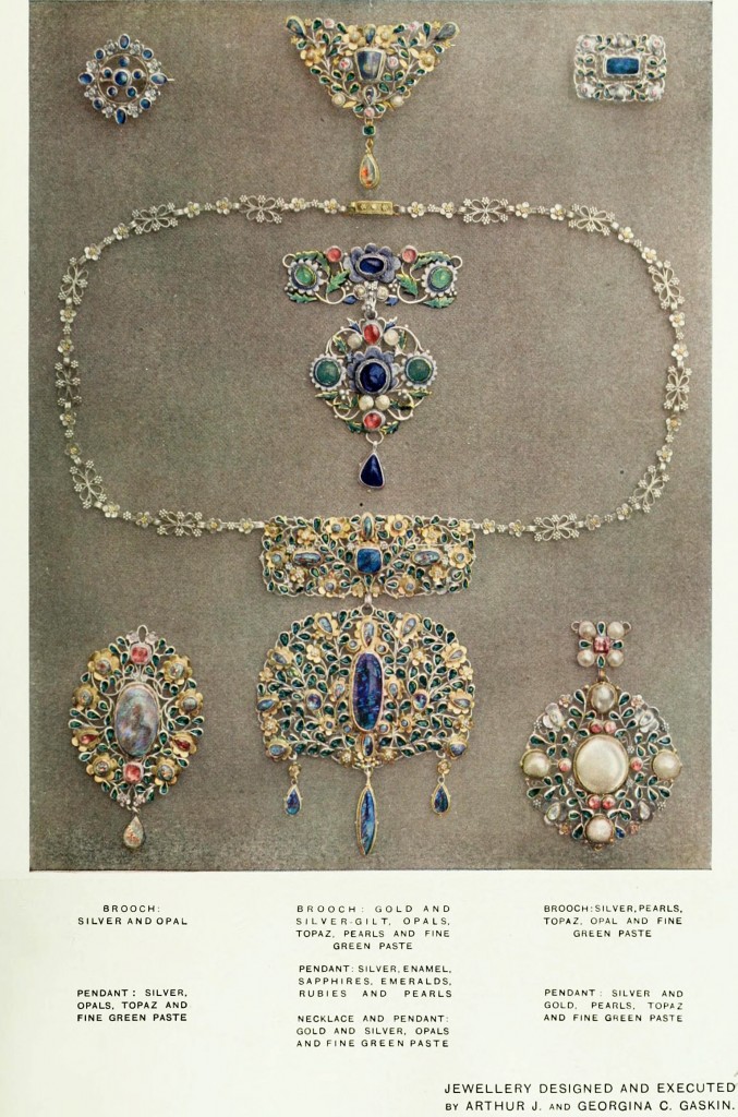 Jewelry Designs by Arthur J. and Georgina Gaskin circa 1914