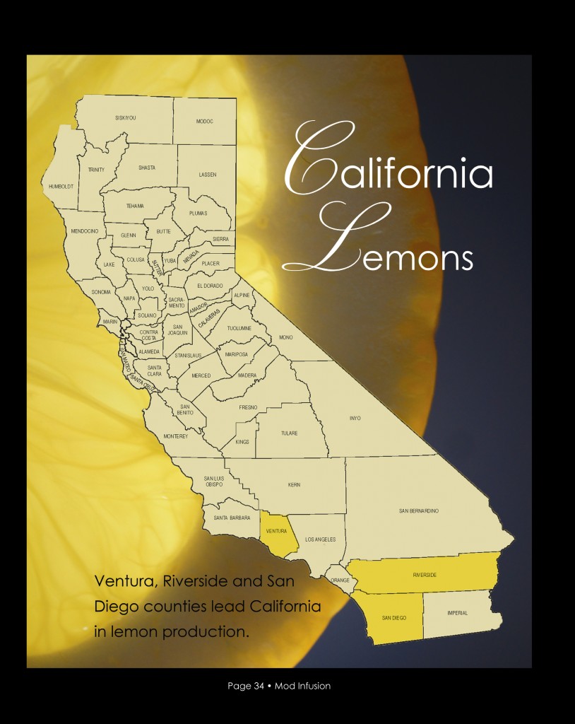Lemon Production California - Map