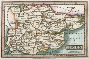 Map of Essex England circa 1820 by William Darton Publishing