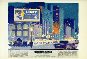 Linit Clothing Starch Outdoor Billboard Advertising circa 1925 by O.J. Gude