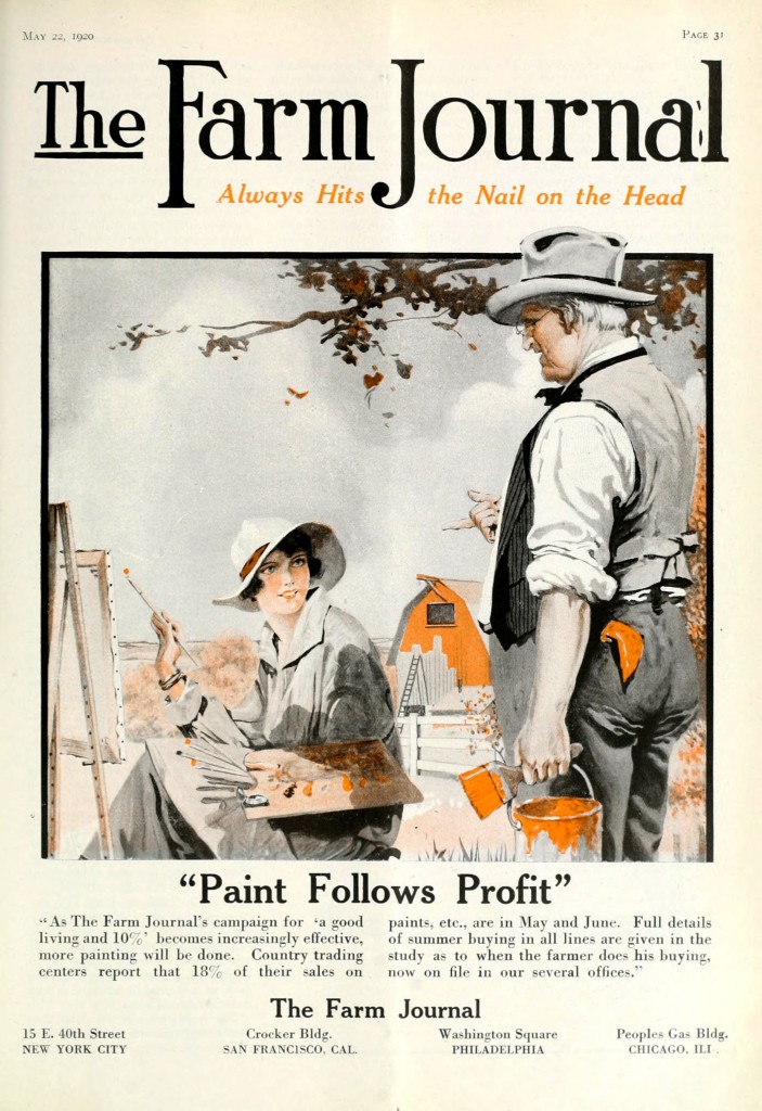Paint Follows Profit The Farm Journal Ad circa 1920