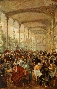 Paris Exposition of 1867 Restaurant Scene by Adolf Von Menzel