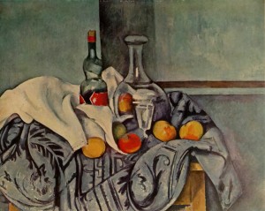Cezanne Still Life with Bottle and Apples circa 1890