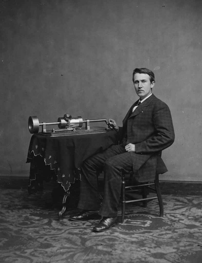 Portrait of Thomas Edison circa 1870s