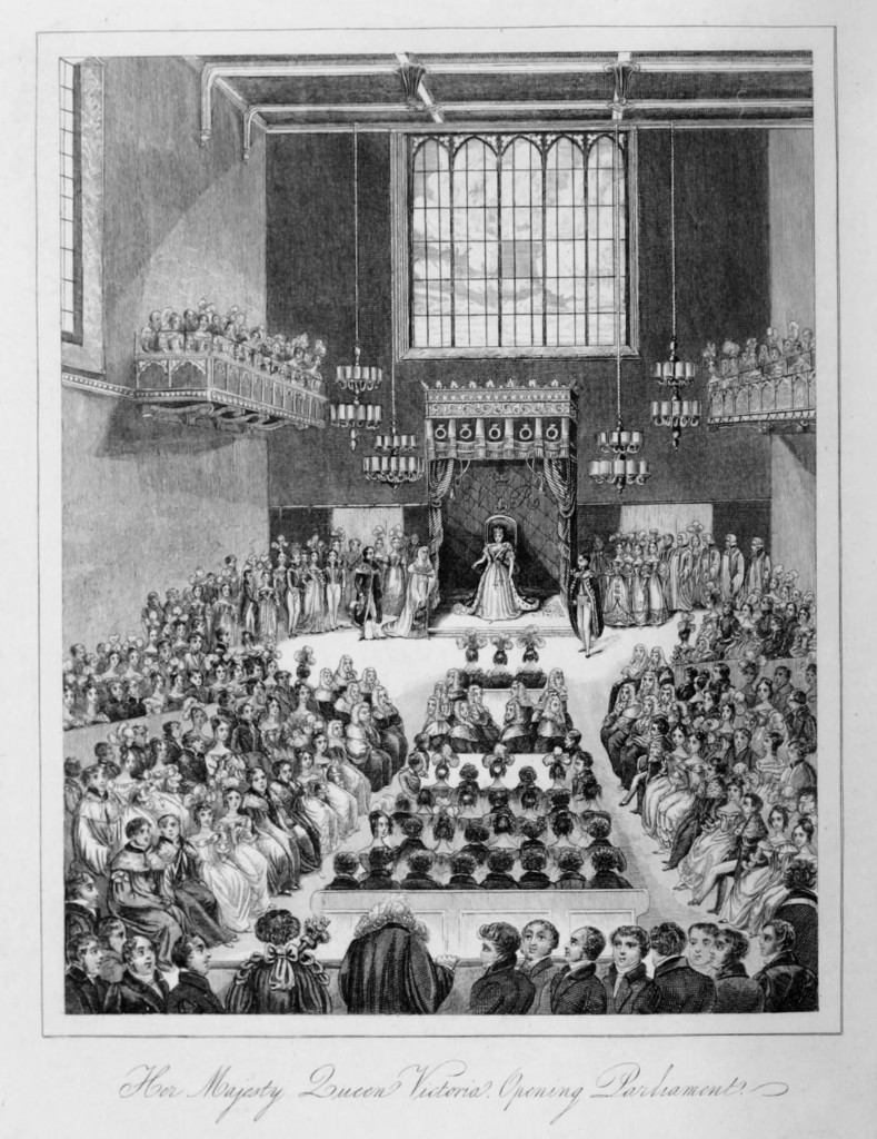 Queen Victoria Opening Parliament in 1838