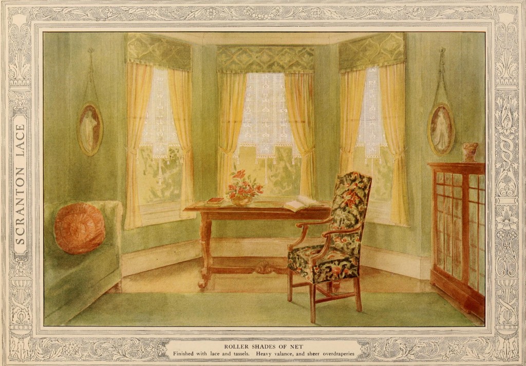 Roller Shades Green Interior Design The Scranton Lace Company circa 1918
