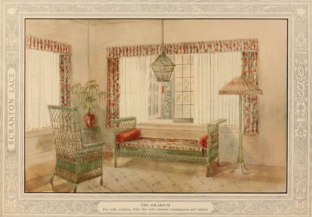 Solarium Interior Design The Scranton Lace Company circa 1918