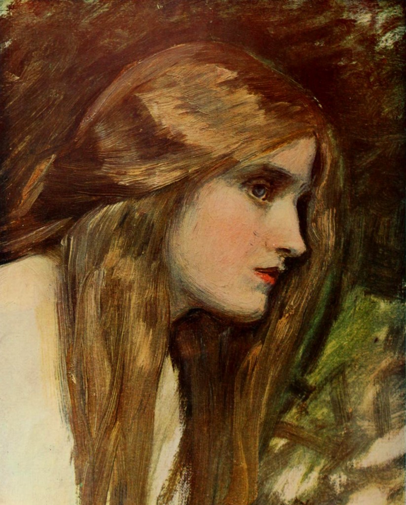 J.W. Waterhouse Study in Oil Phyllis as published in International Studio 1911